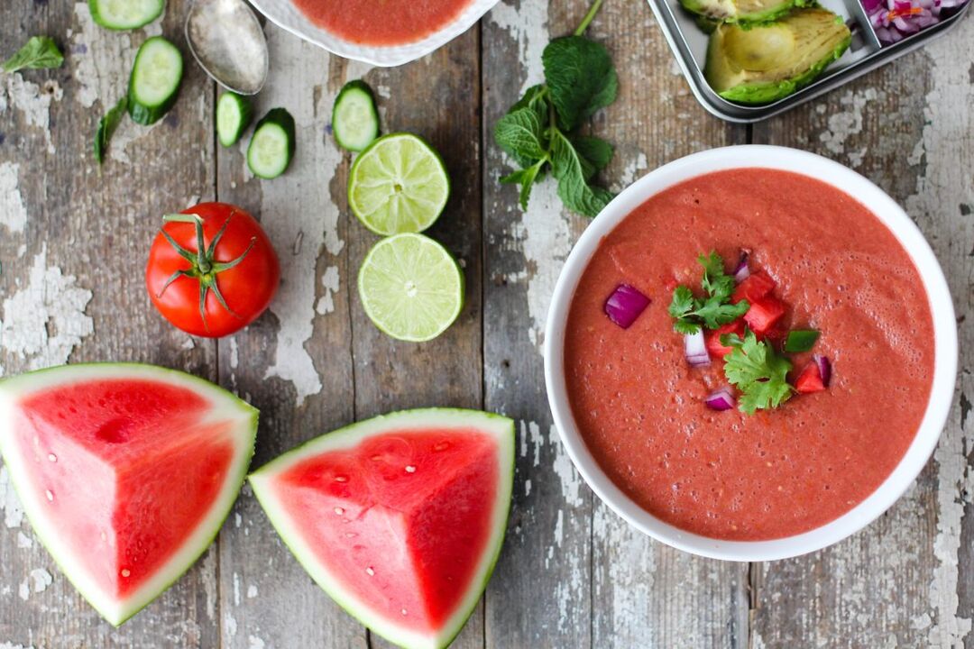 Diet menu of watermelon diet for weight loss